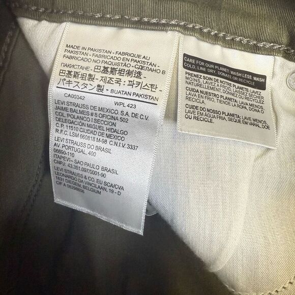 Levi's Women's Size 31 711 Skinny Green Camo Ankle Length Pants - Picture 6 of 10